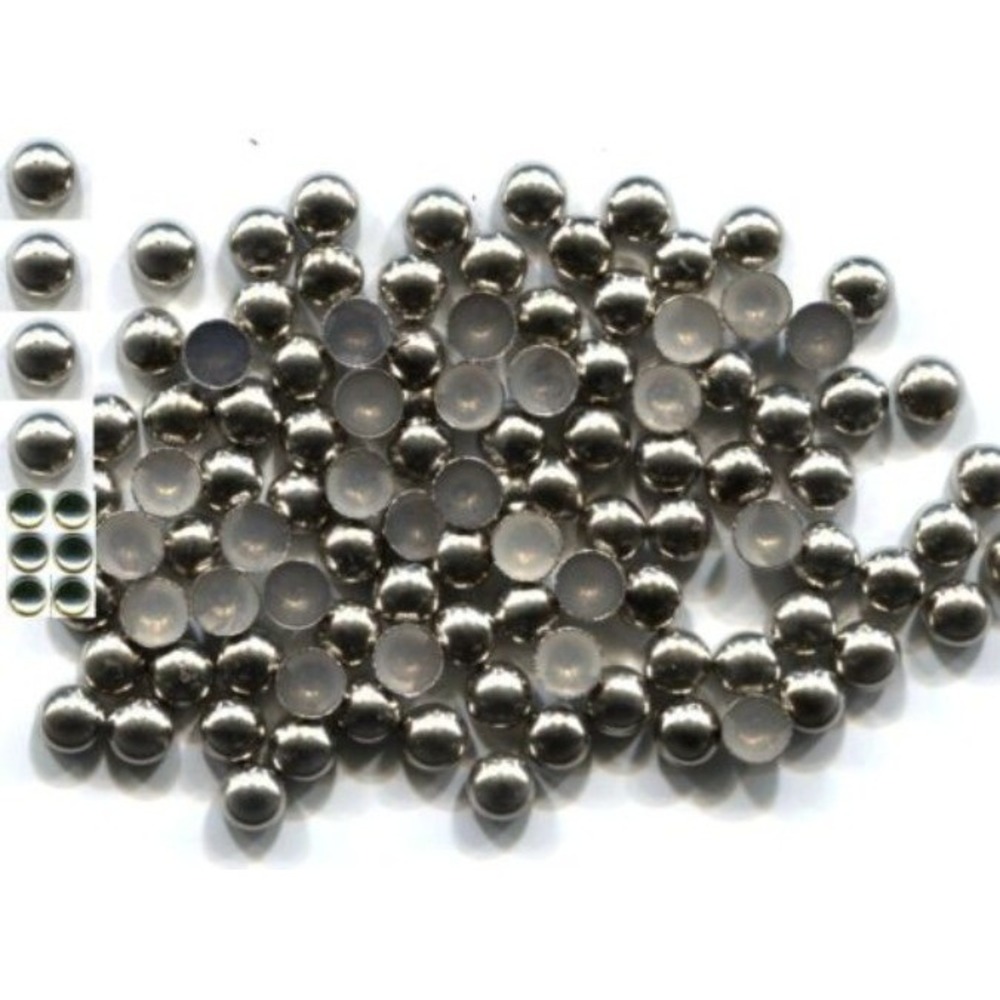 COPPER Made Nailheads DOME  5mm  Hot Fix  SILVER    2 Gross  288 Pieces